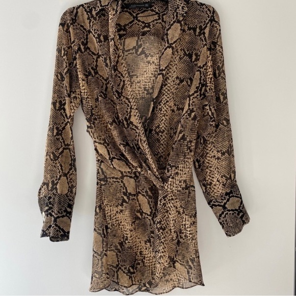 Zara Snake Print Blouse - Picture 5 of 8